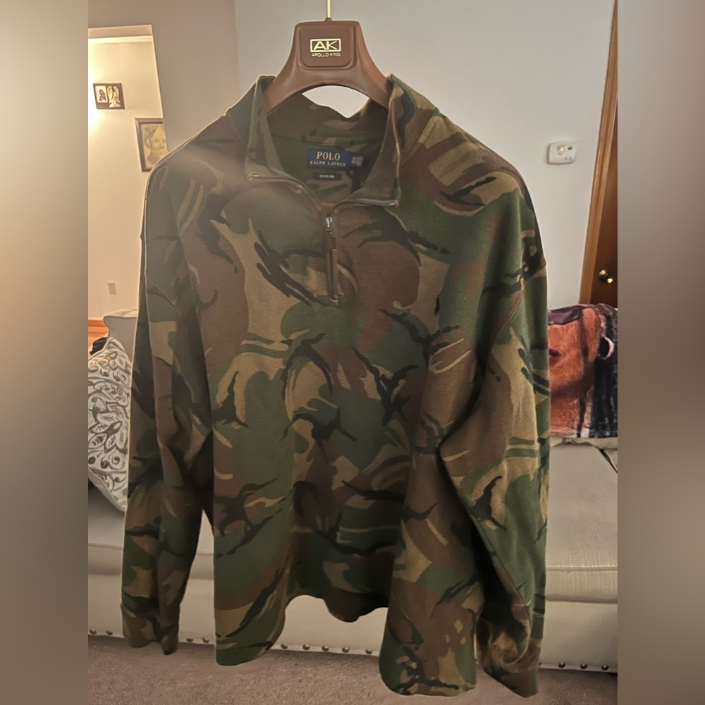 Polo by Ralph Lauren half zip camouflage sweater